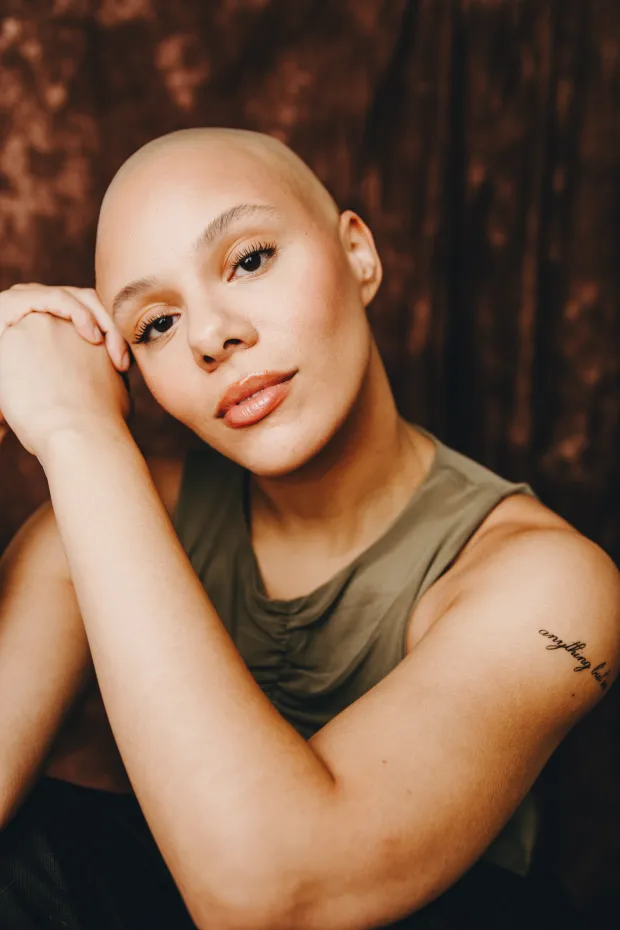 Alex Lugo, who has previously performed in Connecticut on tours of "Rent" and "Hadestown," plays Maureen in "Rent in Concert" on Feb. 21 at the Shubert Theatre. (Julianna McGuirl)