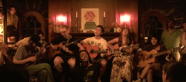 Dylan Healy's band Stadia, which exemplifies his vision of music as community. (Jasmine Jones)