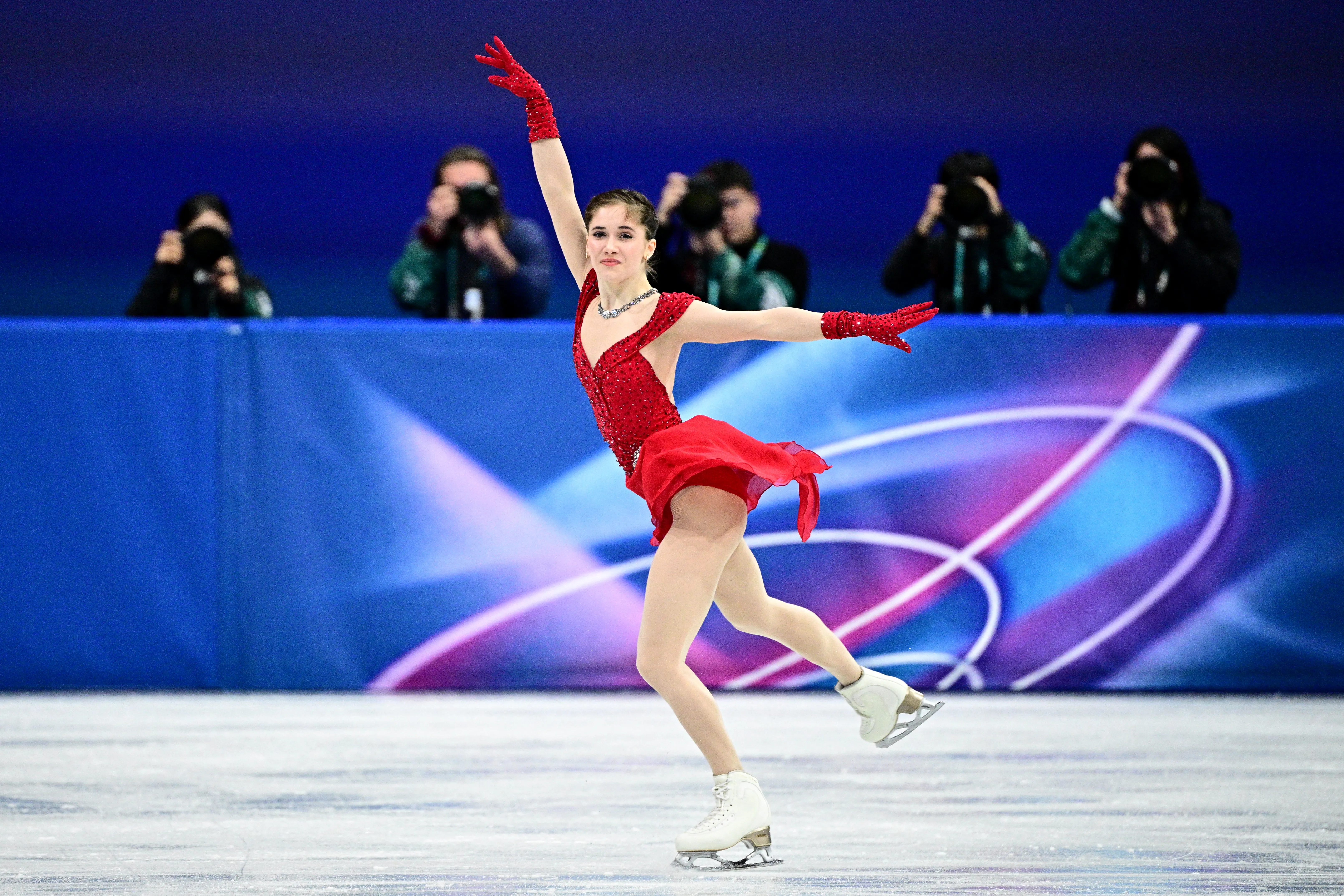 Isabeau Levito competes in the figure skating women's single skating short program.