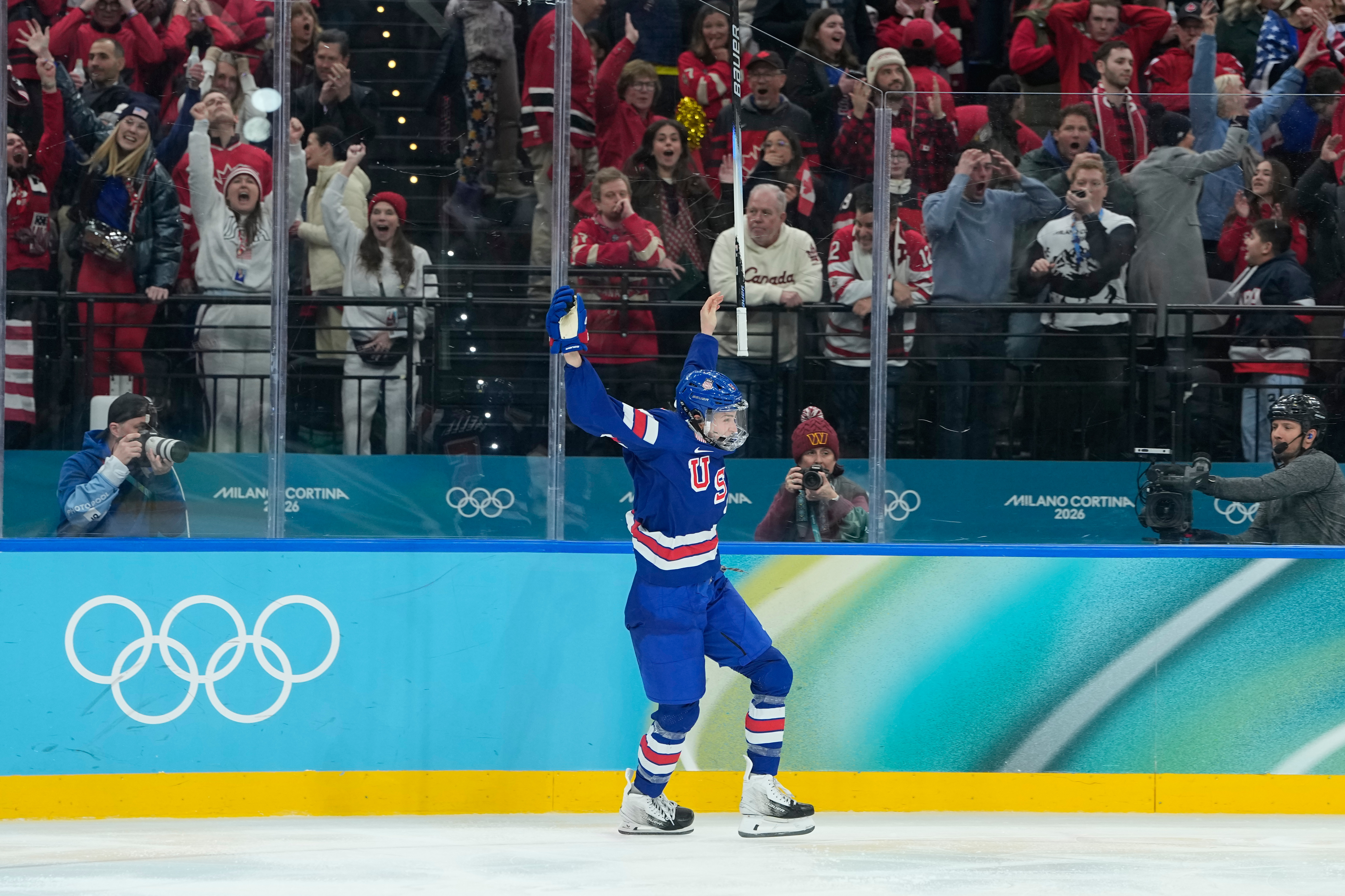 United States’ Megan Keller (5) celebrates scoring the winning goal...