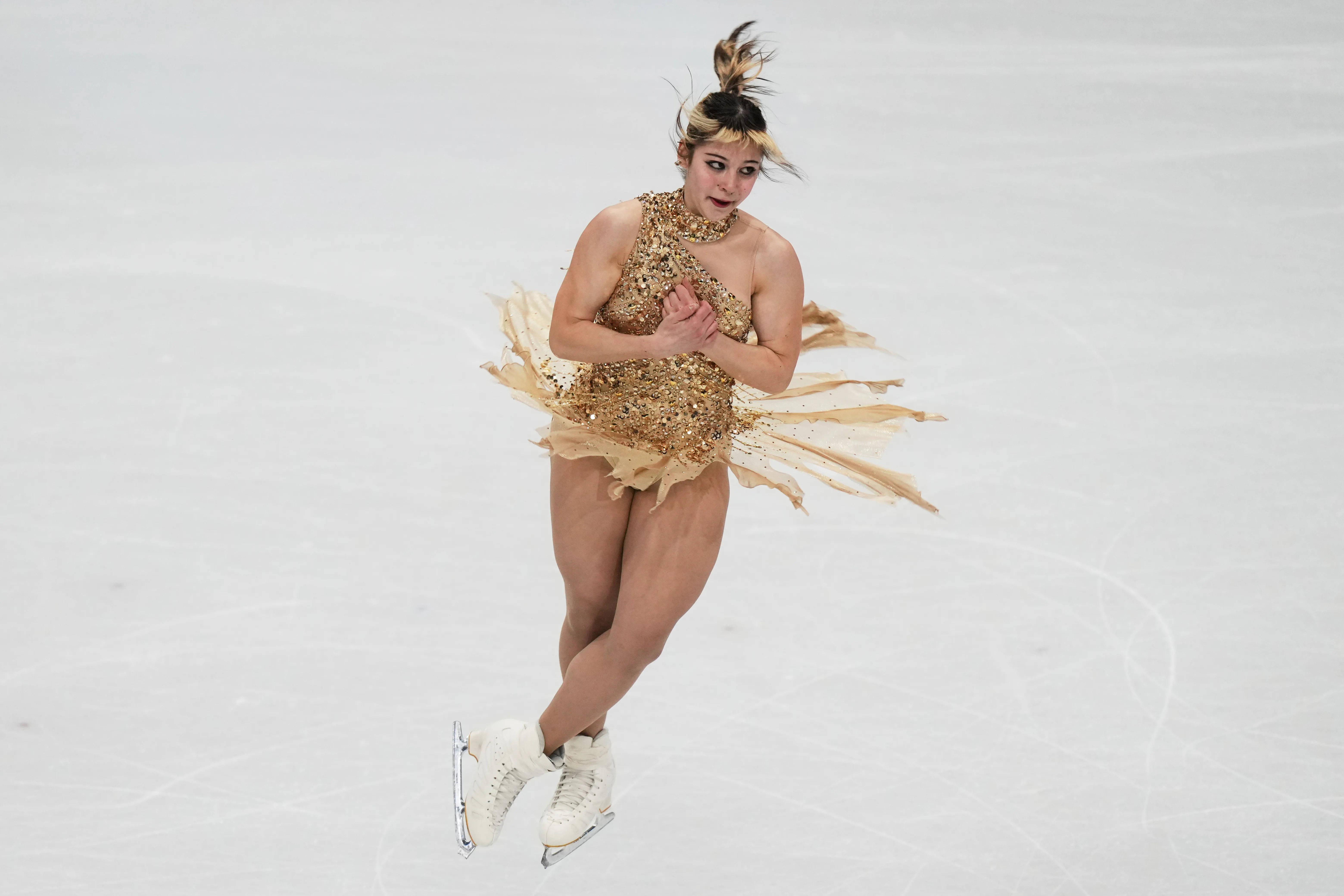 Alysa Liu of the United States competes during the women’s...