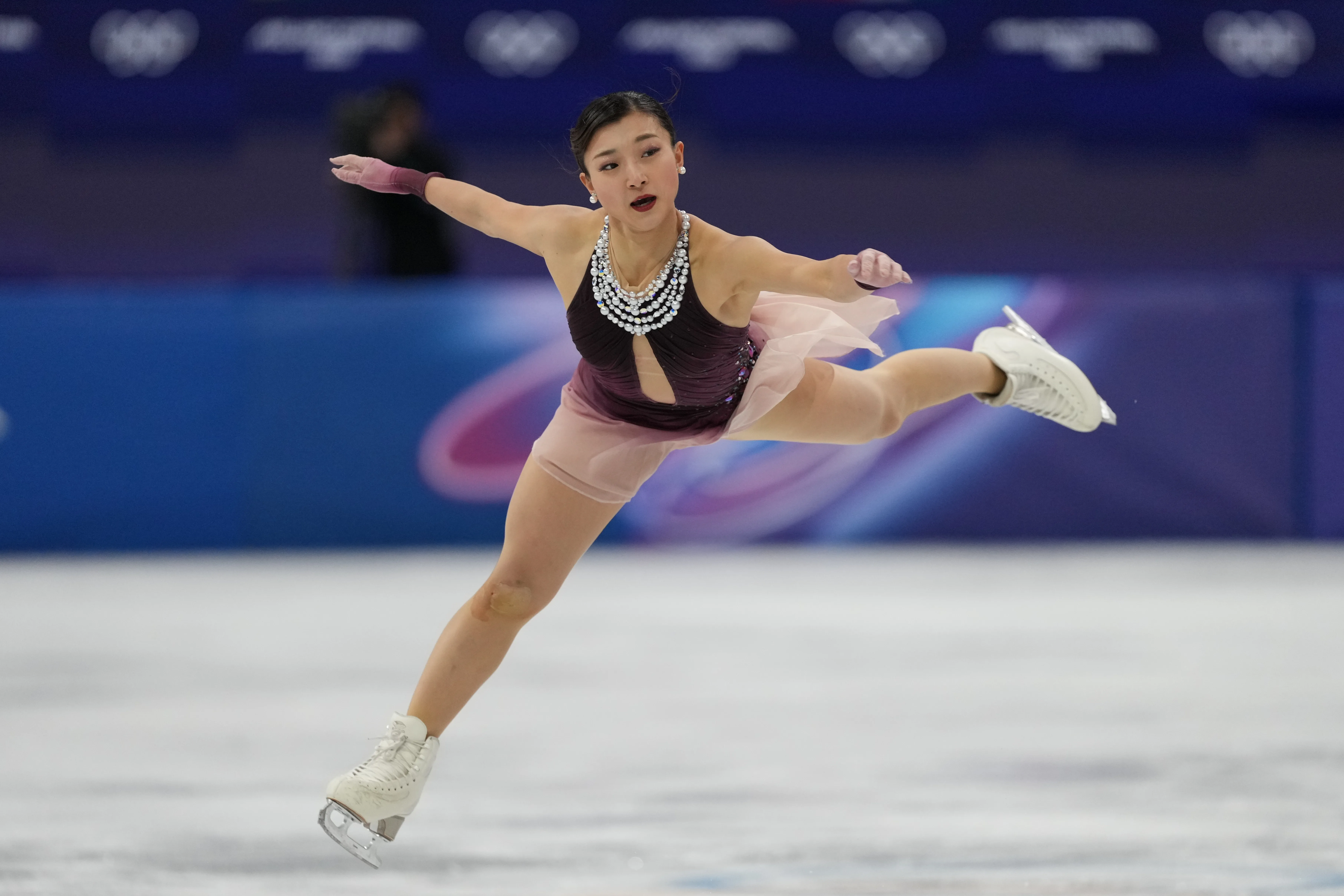 Kaori Sakamoto of Japan competes during the women’s figure skating...
