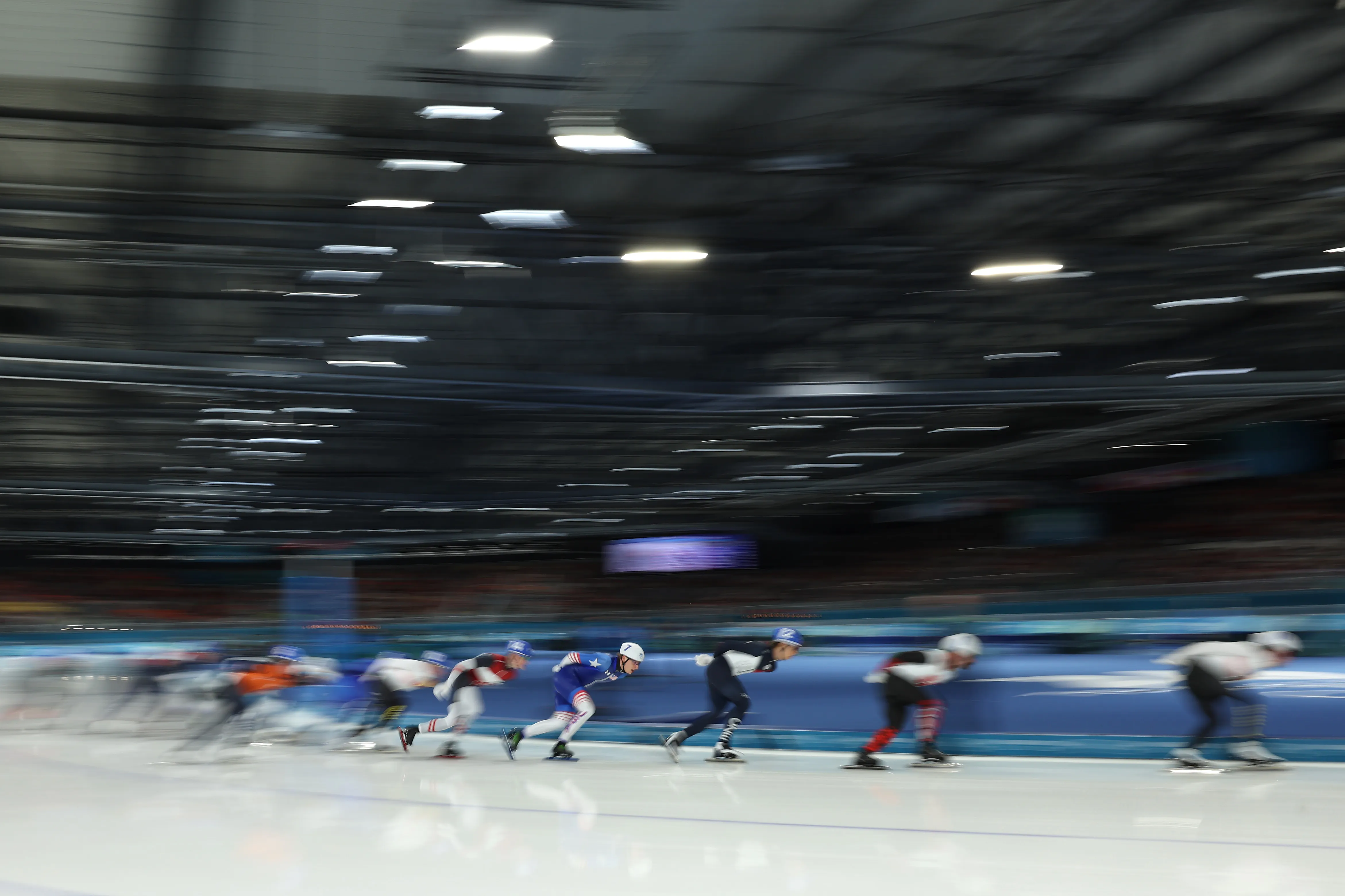 General view of speed skating