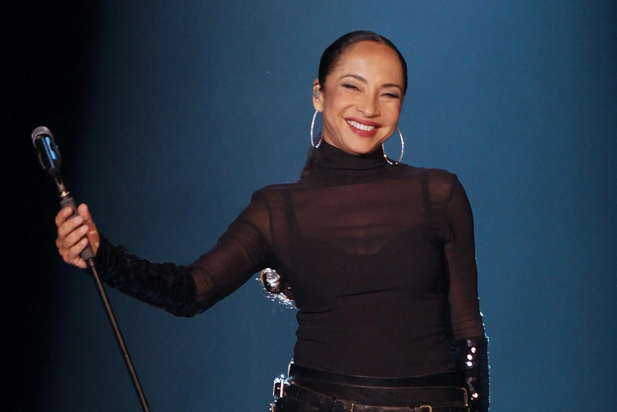 British singer Sade Adu performs during her 