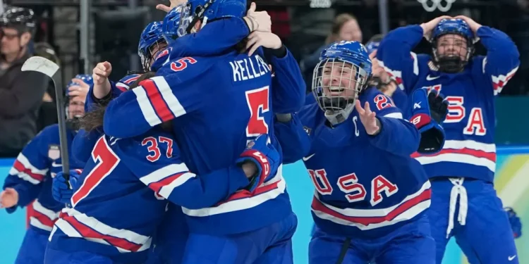 United States wins 3rd Olympic gold in women’s hockey, beating Canada 2-1 on Megan Keller’s OT goal