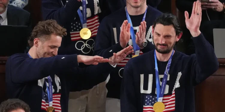 US men’s hockey team feted at State of the Union; Trump says women’s team will be honored ‘soon’