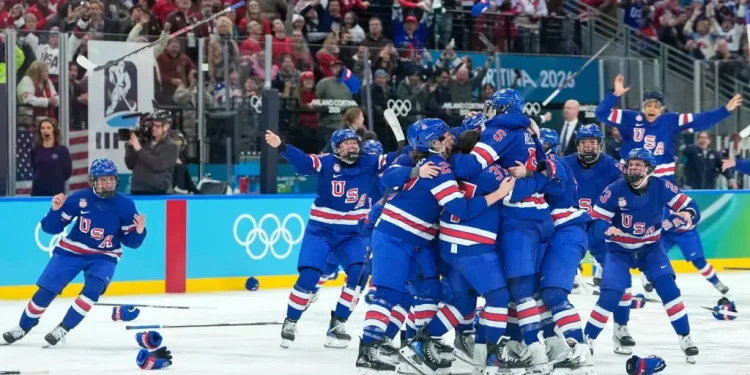 US men’s hockey team inspired by women winning gold at the Olympics in Milan