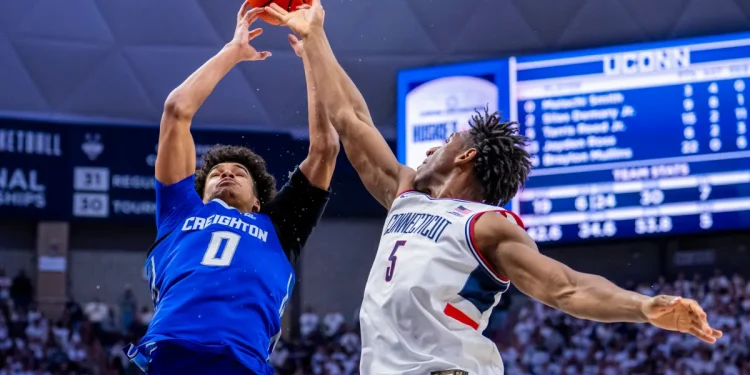 Creighton beats No. 5 UConn 91-84 for the Huskies' first home conference loss