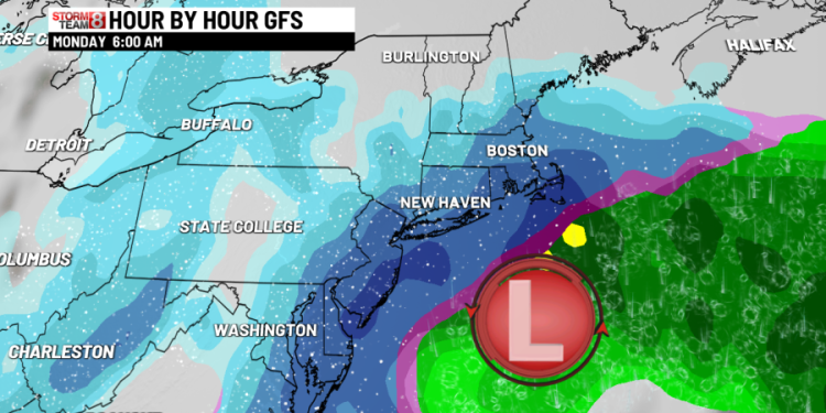 How much snow will Connecticut get late this weekend & Monday? High impact storm possible Sunday into Monday