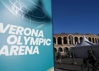 Verona prepares its ancient arena for the Olympics closing ceremony on Sunday