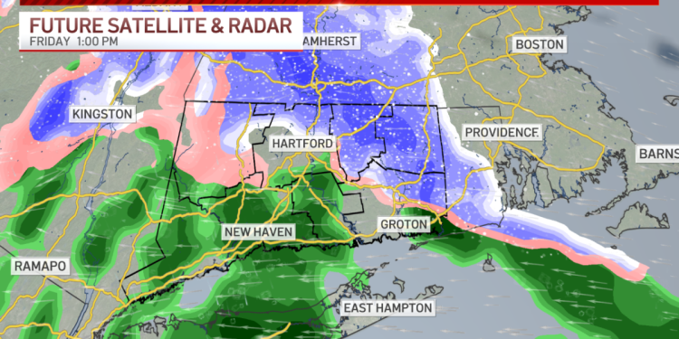 Wintry mix will cause slick spots in parts of the state Friday