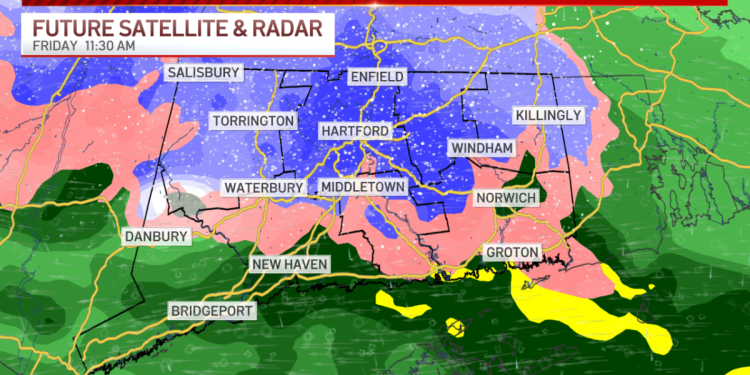 Slushy conditions expected during a wintry mix on Friday