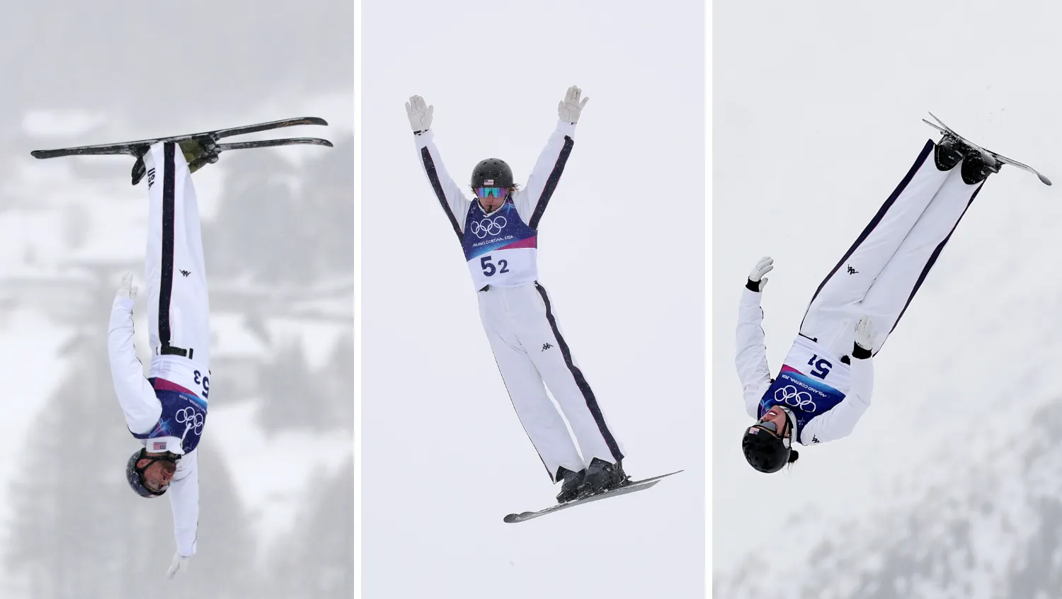 Christopher Lillis, Connor Curran and Kaila Kuhn compete