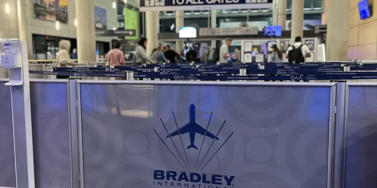 Flying out of Bradley today? Here's what flight cancellations look like.