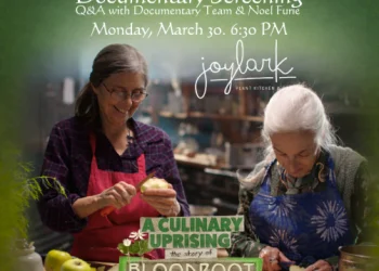 Joylark Kitchen to Host Vegan Dinner and Exclusive Screening of “A Culinary Uprising, The Story of Bloodroot”