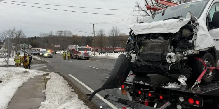 Injuries reported after crash involving van, school bus in Vernon