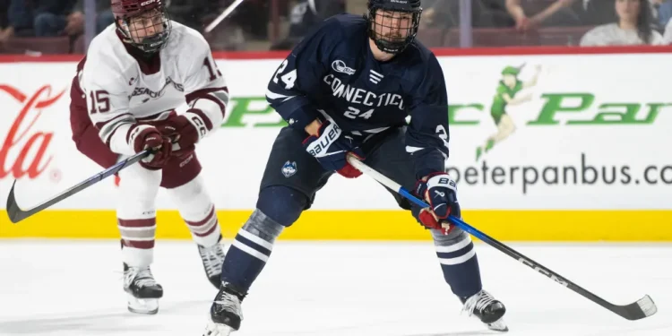Mike Cavanaugh, UConn men’s hockey skating on from lights-out controversy at UMass