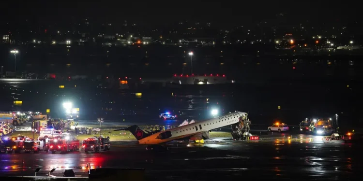 Air Canada flight collides with a Port Authority vehicle at New York's LaGuardia Airport