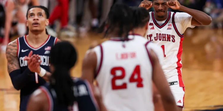 Ejiofor leads No. 13 St. John's to 72-52 rout of No. 6 UConn for 2nd straight Big East tourney title