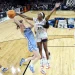 Sarah Strong has a double-double and defending champ UConn cruises to Elite Eight, beating UNC 63-42
