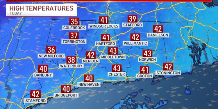 Windy conditions will relax to breezy by Monday afternoon