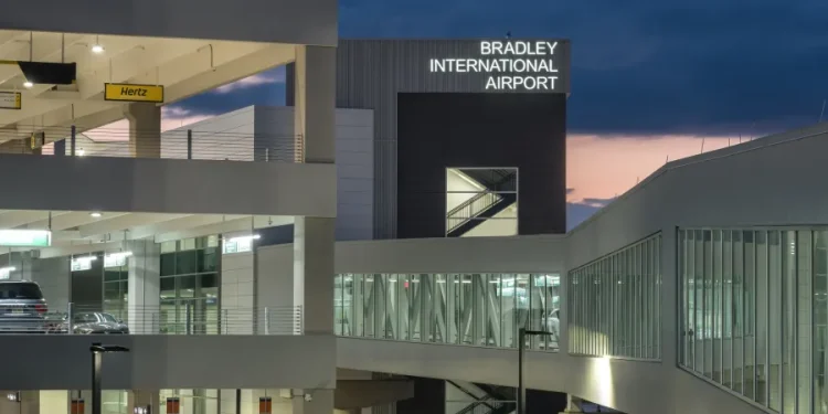 Lavatory vehicle spills at Bradley International Airport