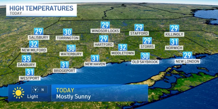 Chilly temps on tap for Monday