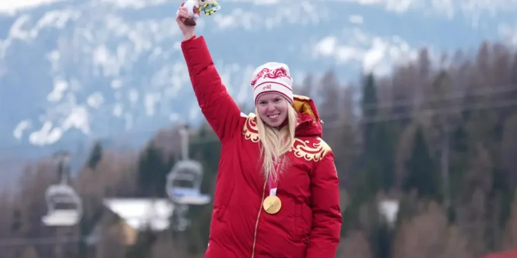 Russian anthem rings out at Paralympics for first time in 12 years after Voronchikhina takes gold