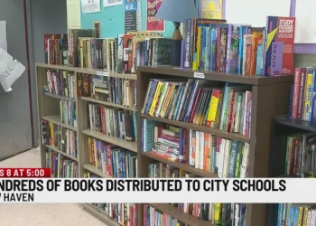 New Haven schools receive shipment of new books from Scholastic