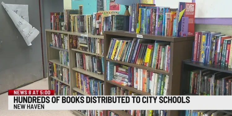 New Haven schools receive shipment of new books from Scholastic