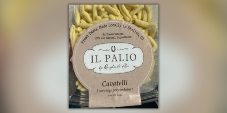 RECALL: Pasta made, sold in Connecticut recalled due to undeclared allergen
