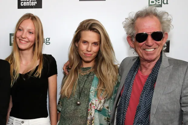 From left: Ella Richards, Theodora Richards, and Keith Richards attend The Film Society of Lincoln Center and AMC Celebration of "Breaking Bad" Final Episodes at The Film Society of Lincoln Center, Walter Reade Theatre on July 31, 2013 in New York City.