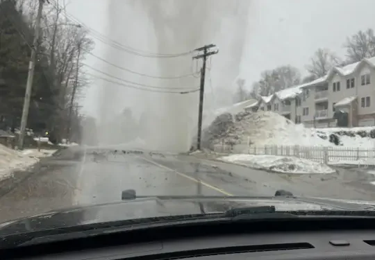 Water main break closes portion of Main Street in Trumbull