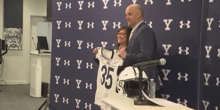Yale formally introduces new football head coach