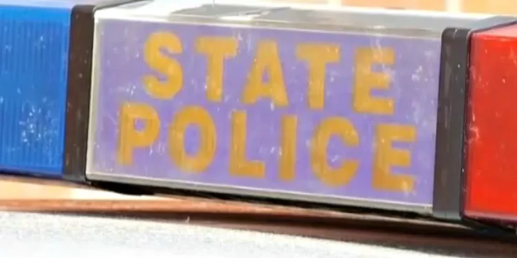 One person hospitalized after crashing against pole in Colchester