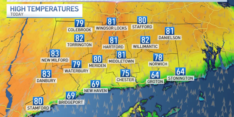 Warmer temperatures and tracking thunderstorms for Tuesday