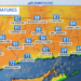 Very warm temps and isolated storms for Thursday