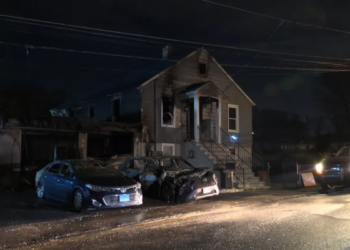 Fire destroys a house and two vehicles in Waterbury