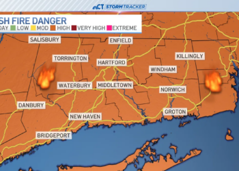 Elevated fire risk through a sunny and breezy Saturday