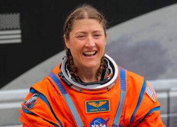 Christina Koch is first woman to journey around the moon