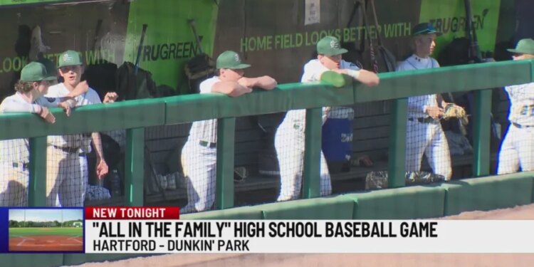 High school baseball game has family on all sides