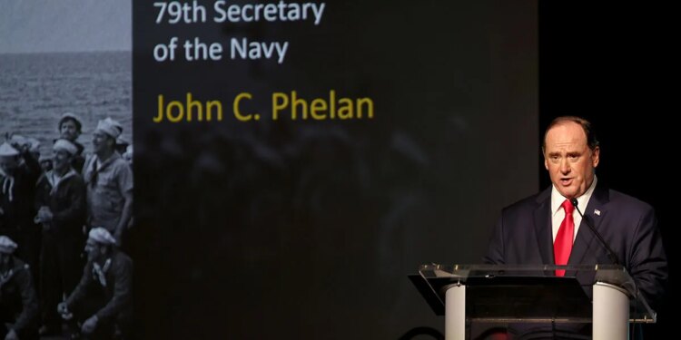Navy Secretary John Phelan is leaving in latest departure of a top defense leader