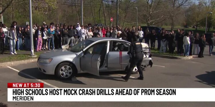 Mock crash drills run at Meriden high schools