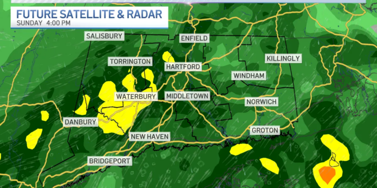 Sunday showers ahead of a chilly night