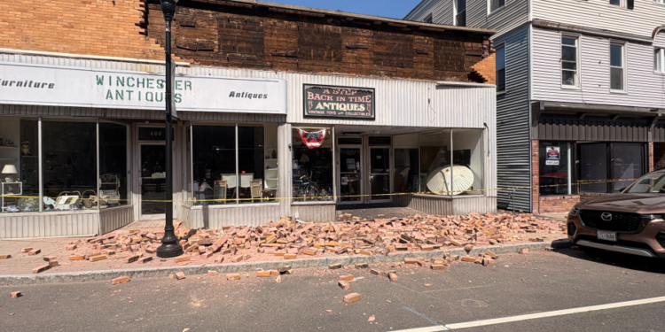 None injured after partial building collapse in Winsted