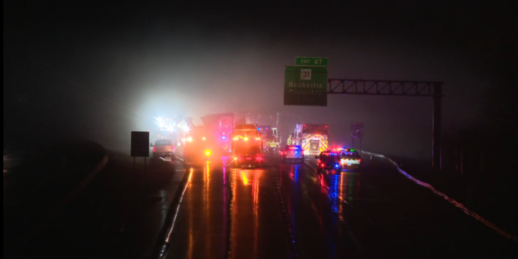 One person dead after crash involving two tractor-trailers on I-84 East in Vernon