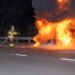 PHOTOS: None injured after van fire on I-91 South in Hartford on Friday