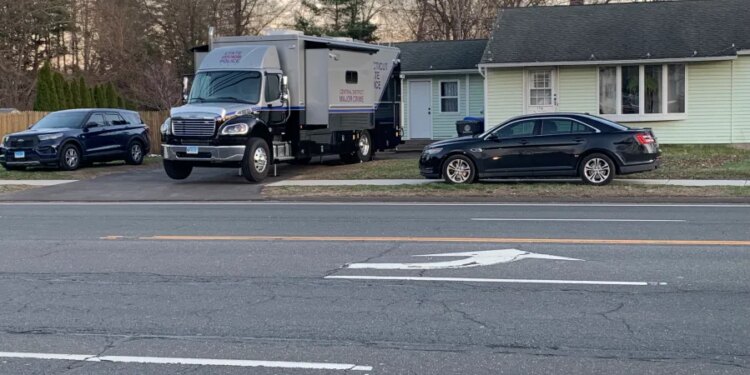 State police major crime squad assist Enfield police at home where 12-year-old girl was found dead