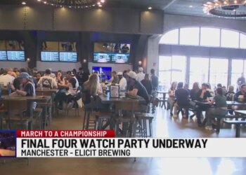 UConn fans bring the noise to Elicit Brewing for NCAA men's basketball watch party in Manchester 