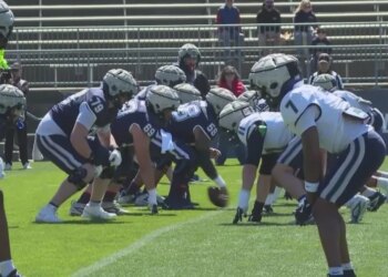 UConn football plays spring game at Rentschler Field